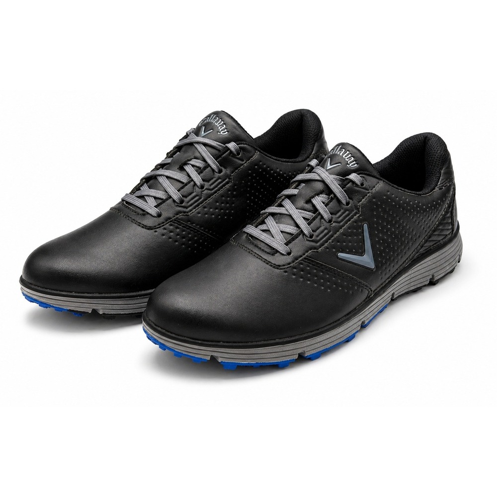 Callaway Balboa TRX Golf Shoes Men 10.5 Black/Grey Waterproof Leather CG107BGR